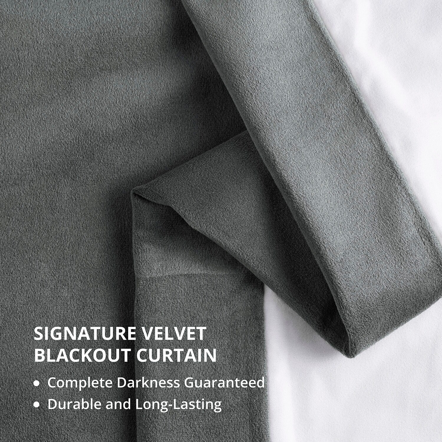 Exclusive Fabrics Signature Extra Wide Blackout Velvet Curtains (1 Panel) - Luxurious Blackout Drapes