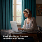 Exclusive Fabrics Signature Extra Wide Blackout Velvet Curtains (1 Panel) - Luxurious Blackout Drapes