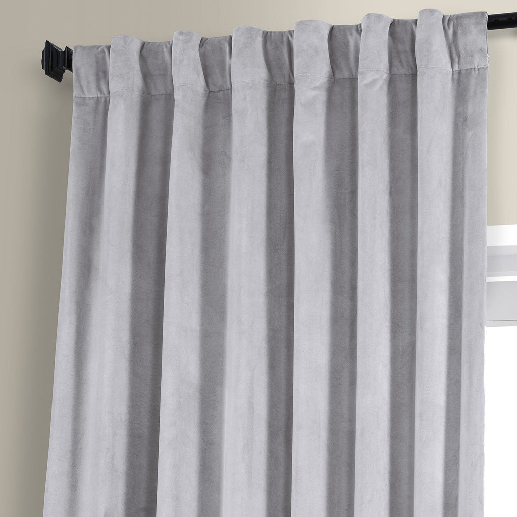 Exclusive Fabrics Signature Plush Velvet Hotel Blackout Curtains (1 Panel) - Luxury Soft Drapery for Light Control & Elegance