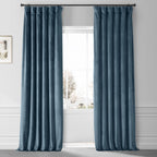 Exclusive Fabrics Signature Plush Velvet Hotel Blackout Curtains (1 Panel) - Luxury Soft Drapery for Light Control & Elegance
