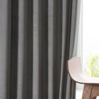 Exclusive Fabrics Signature Plush Velvet Hotel Blackout Curtains (1 Panel) - Luxury Soft Drapery for Light Control & Elegance