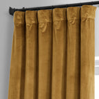 Exclusive Fabrics Signature Plush Velvet Hotel Blackout Curtains (1 Panel) - Luxury Soft Drapery for Light Control & Elegance