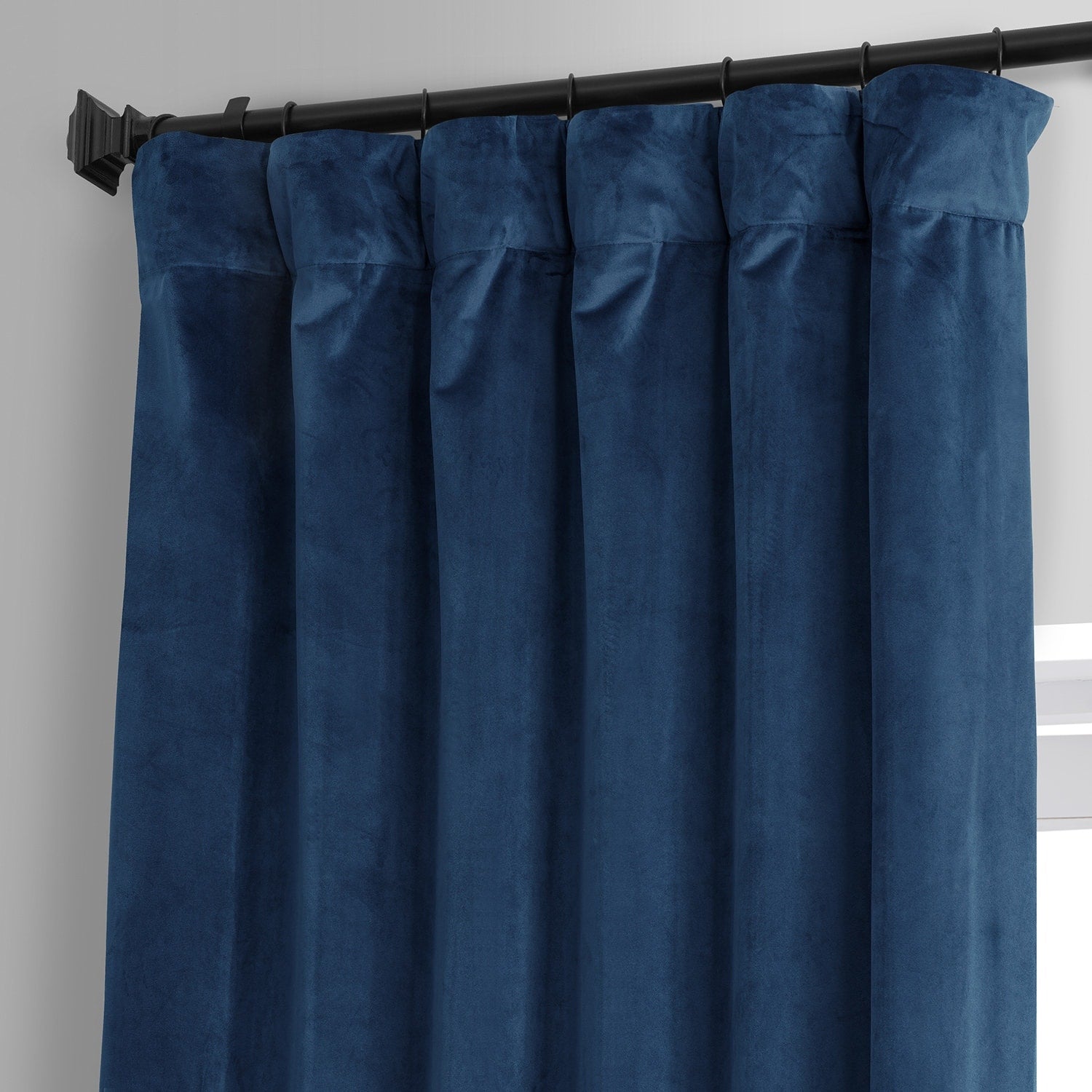Exclusive Fabrics Signature Plush Velvet Hotel Blackout Curtains (1 Panel) - Luxury Soft Drapery for Light Control & Elegance