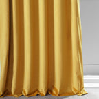 Exclusive Fabrics Signature Plush Velvet Hotel Blackout Curtains (1 Panel) - Luxury Soft Drapery for Light Control & Elegance