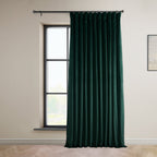 Exclusive Fabrics Signature Plush Velvet Hotel Blackout Curtains (1 Panel) - Luxury Soft Drapery for Light Control & Elegance