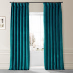 Exclusive Fabrics Signature Plush Velvet Hotel Blackout Curtains (1 Panel) - Luxury Soft Drapery for Light Control & Elegance