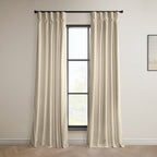 Exclusive Fabrics Signature Plush Velvet Hotel Blackout Curtains (1 Panel) - Luxury Soft Drapery for Light Control & Elegance