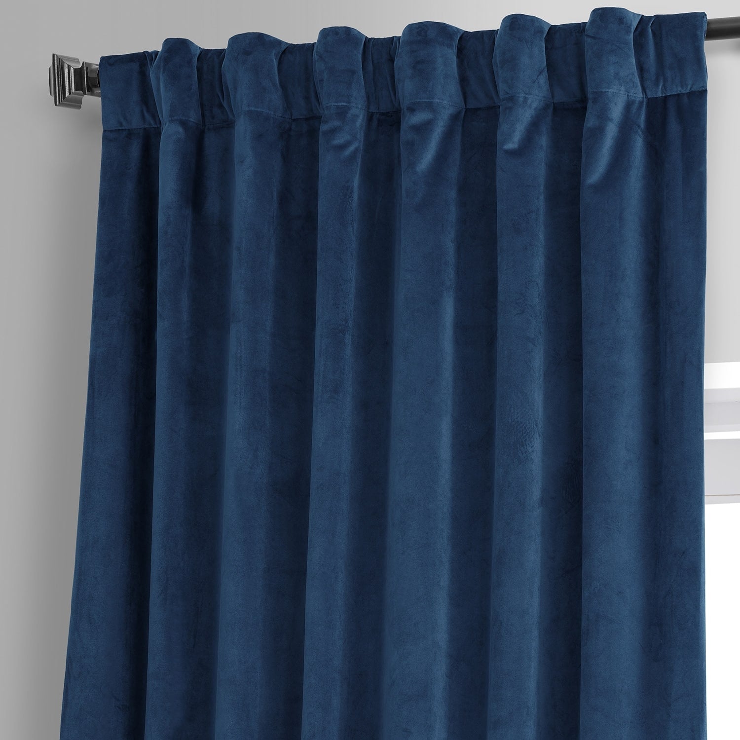 Exclusive Fabrics Signature Plush Velvet Hotel Blackout Curtains (1 Panel) - Luxury Soft Drapery for Light Control & Elegance