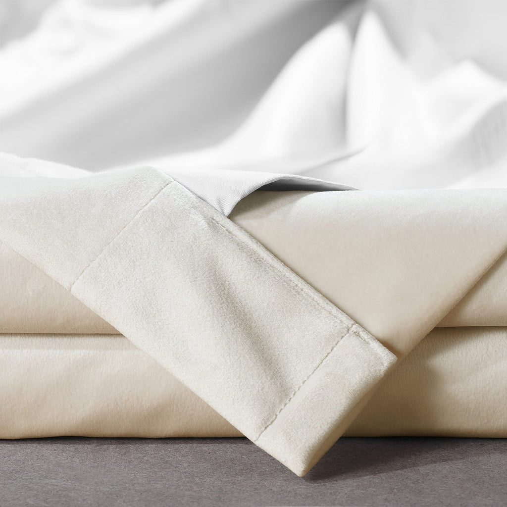 Exclusive Fabrics Signature Plush Velvet Hotel Blackout Curtains (1 Panel) - Luxury Soft Drapery for Light Control & Elegance