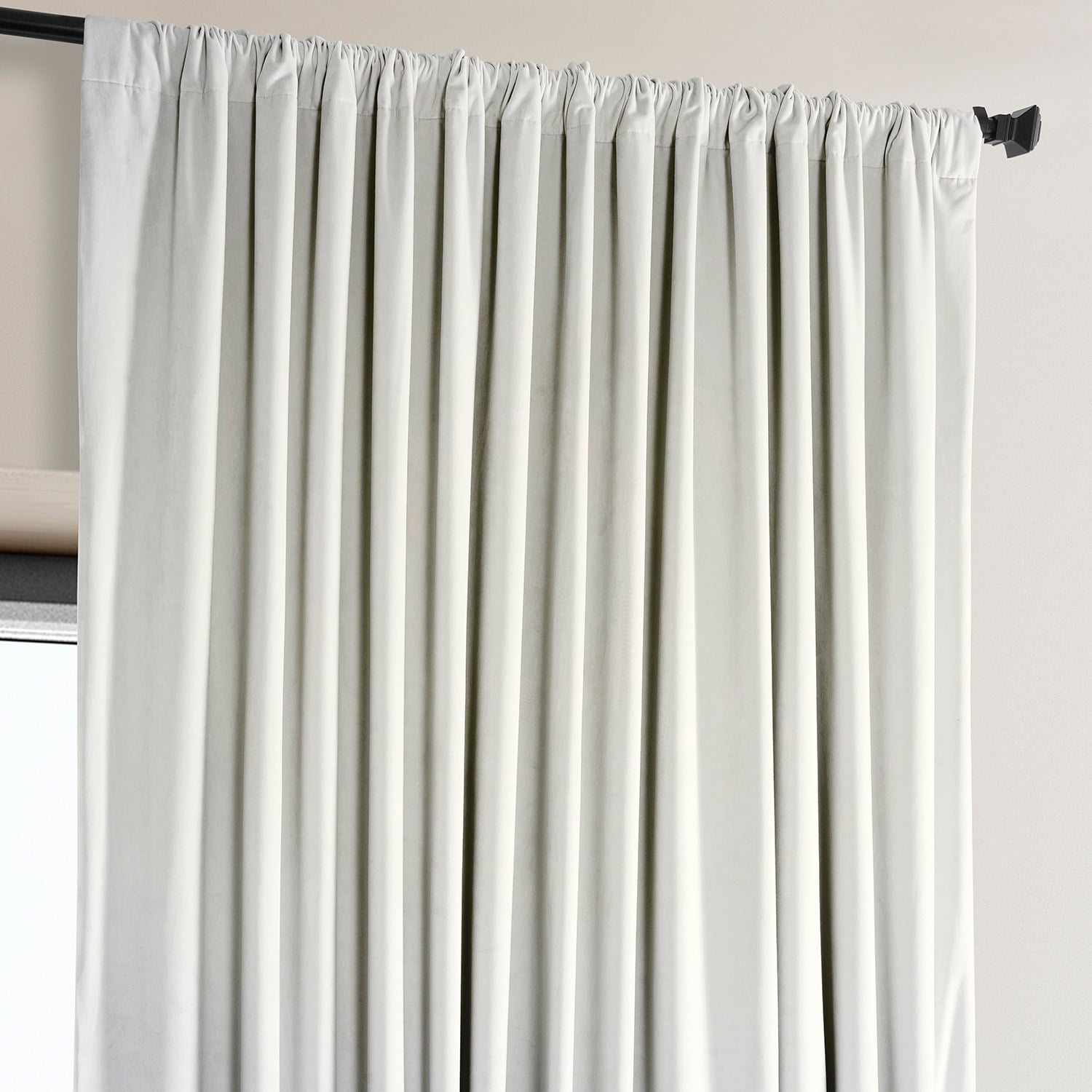 Exclusive Fabrics Signature Plush Velvet Hotel Blackout Curtains (1 Panel) - Luxury Soft Drapery for Light Control & Elegance