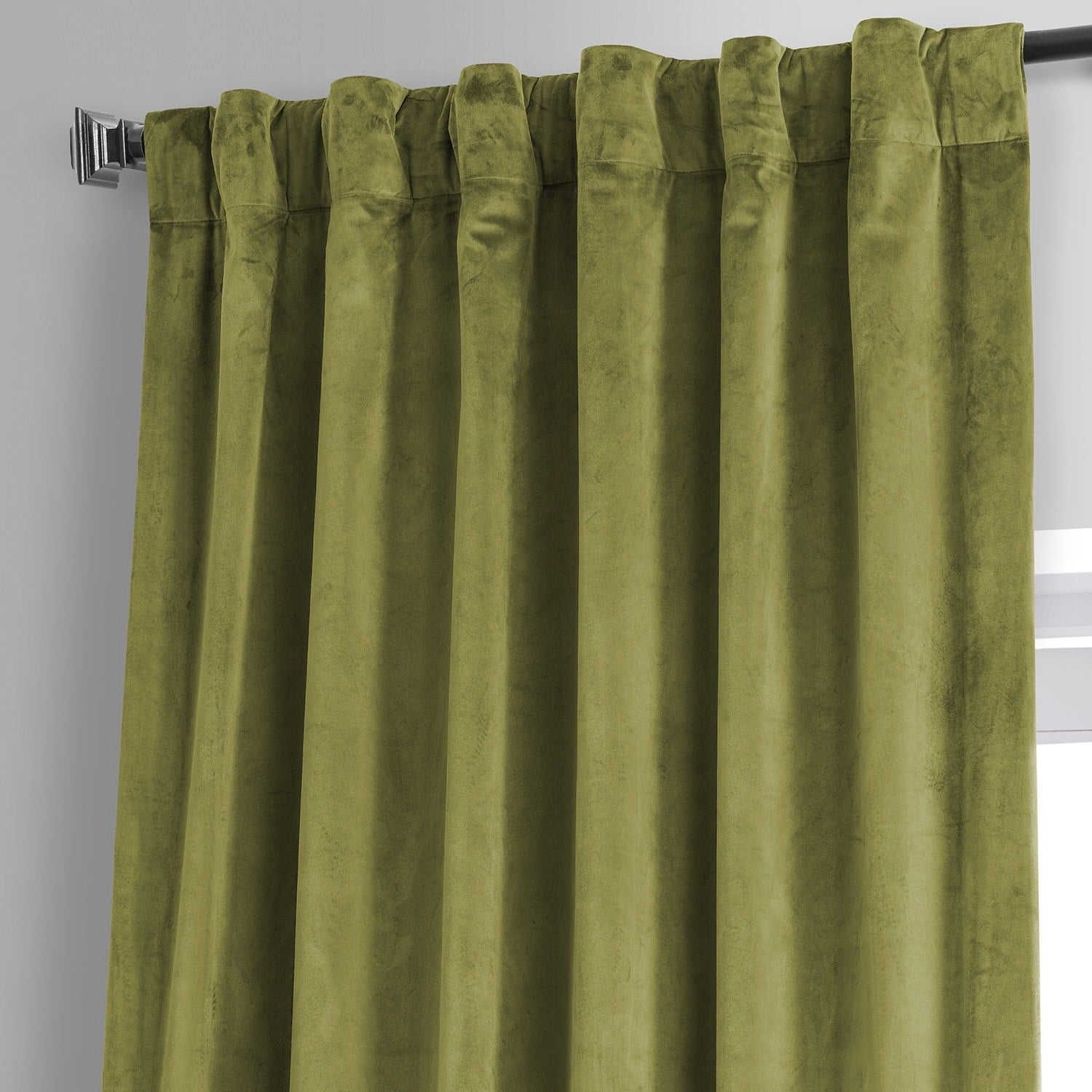 Exclusive Fabrics Signature Plush Velvet Hotel Blackout Curtains (1 Panel) - Luxury Soft Drapery for Light Control & Elegance