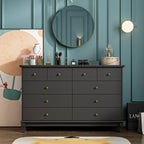 10 Drawer Double Dresser for Bedroom White Dresser Wide Storage