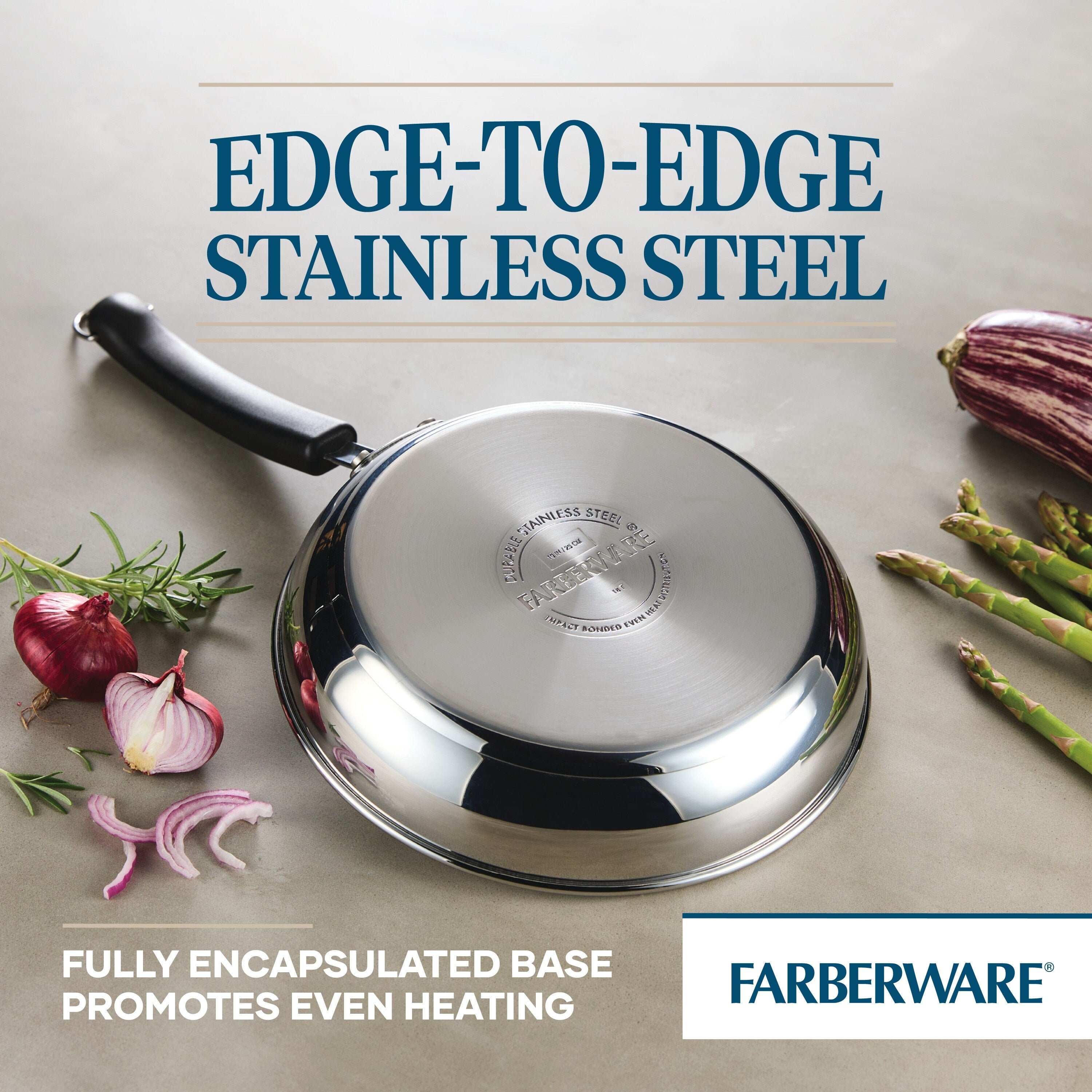 Farberware Brilliance Stainless Steel Cookware Set, 10 Piece
