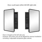 TEHOME Farmhouse Recessed Metal Bathroom Medicine Cabinets with Mirror