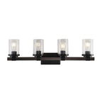 Ferme Iron/Seeded Glass Rustic Farmhouse LED Vanity Light, by JONATHAN Y