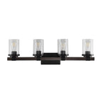Ferme Iron/Seeded Glass Rustic Farmhouse LED Vanity Light, by JONATHAN Y