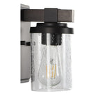 Ferme Iron/Seeded Glass Rustic Farmhouse LED Vanity Light, by JONATHAN Y