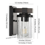 Ferme Iron/Seeded Glass Rustic Farmhouse LED Vanity Light, by JONATHAN Y