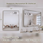 Framed Wall Mounted Bathroom Vanity Mirror