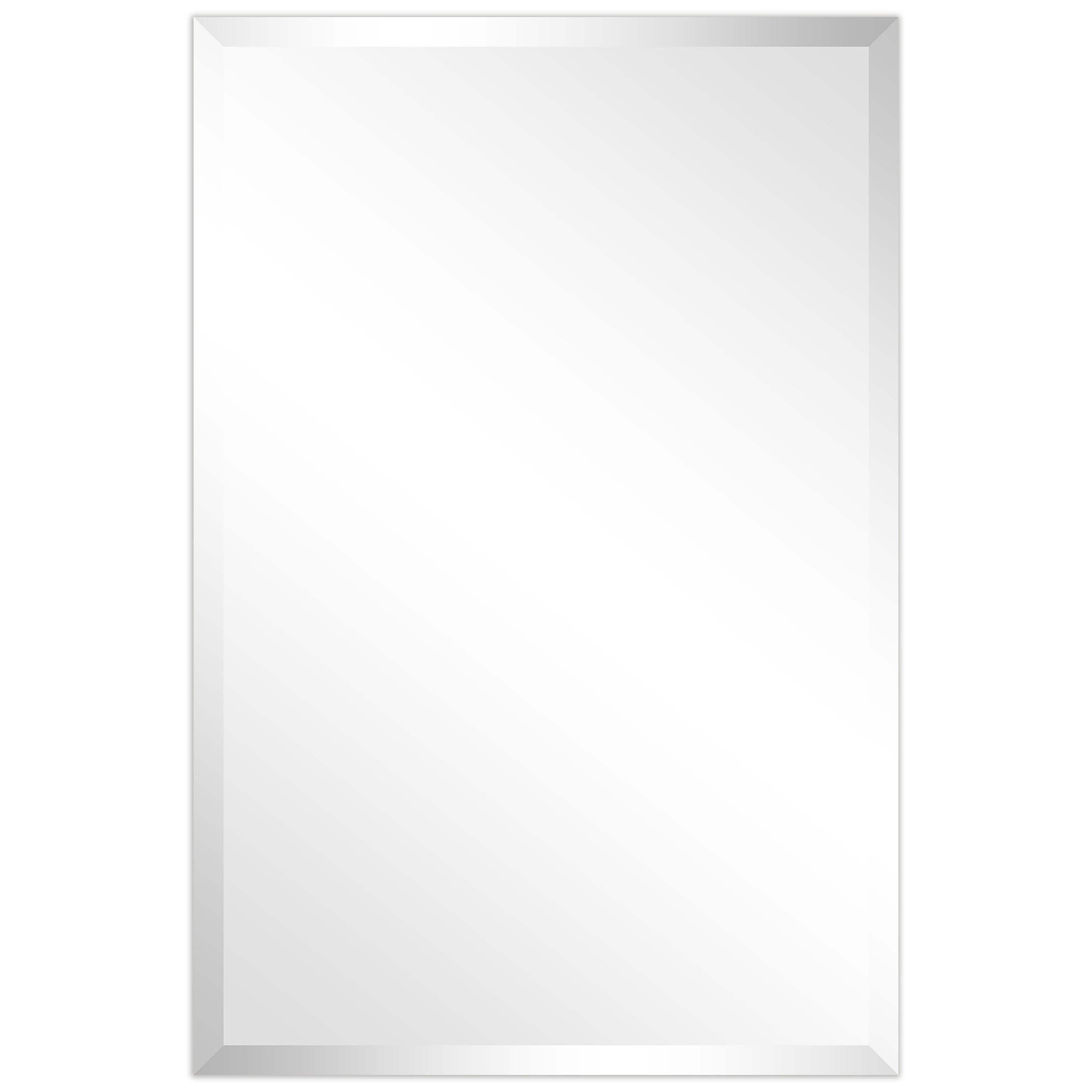 Frameless Beveled Prism Wall Mirror-Square/Rectangluar - Clear