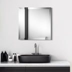 Frameless Beveled Prism Wall Mirror-Square/Rectangluar - Clear