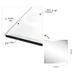 Frameless Beveled Prism Wall Mirror-Square/Rectangluar - Clear