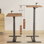 FunniHomi 28/32 Movable Overbed Table Height Adjustable Computer Desk with Wheels, White/Black Laptop Table for Bed and Sofa