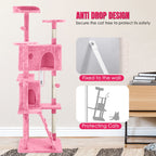 Furniture of America Cat Tree Multi-Level Cat Tower with Ladder, Platforms and Condos