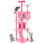 Furniture of America Cat Tree Multi-Level Cat Tower with Ladder, Platforms and Condos