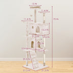 Furniture of America Cat Tree Multi-Level Cat Tower with Ladder, Platforms and Condos