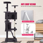 Furniture of America Cat Tree Multi-Level Cat Tower with Ladder, Platforms and Condos