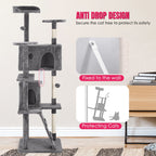 Furniture of America Cat Tree Multi-Level Cat Tower with Ladder, Platforms and Condos