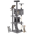 Furniture of America Cat Tree Multi-Level Cat Tower with Ladder, Platforms and Condos