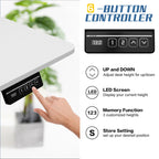 Futzca Height Adjustable Electric Standing Desk Sit Stand Computer Stand up Desk with Splice Board