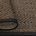 Madison Park Hurley Natural/ Black Textured Chevron Indoor/Outdoor Rug
