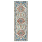 Gertmenian Crystal Print Washable Digital Printed Flat Pile Polyester Slip Resistant Area Rug Collection