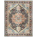 Gertmenian Crystal Print Washable Digital Printed Flat Pile Polyester Slip Resistant Area Rug Collection