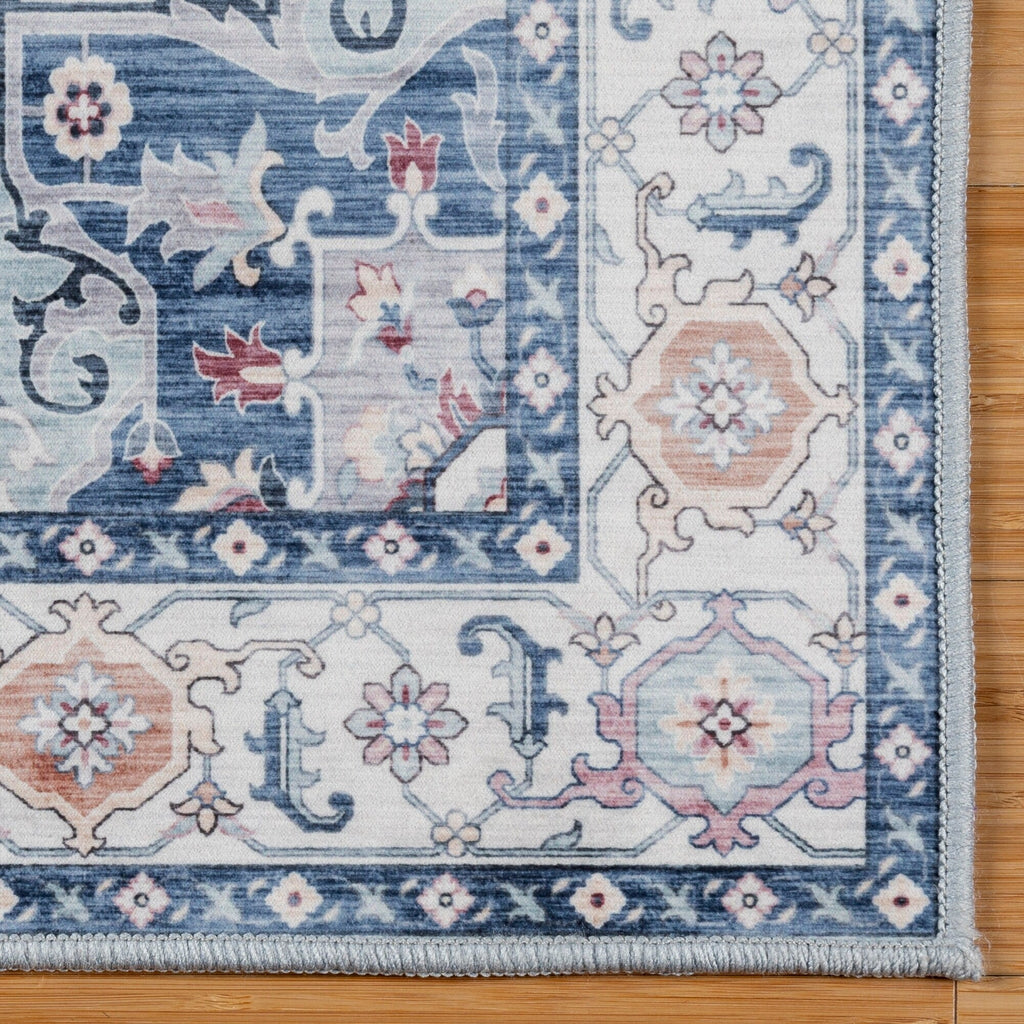 Gertmenian Crystal Print Washable Digital Printed Flat Pile Polyester Slip Resistant Area Rug Collection