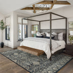 Gertmenian Crystal Print Washable Digital Printed Flat Pile Polyester Slip Resistant Area Rug Collection