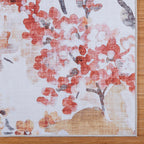 Gertmenian Crystal Print Washable Digital Printed Flat Pile Polyester Slip Resistant Area Rug Collection