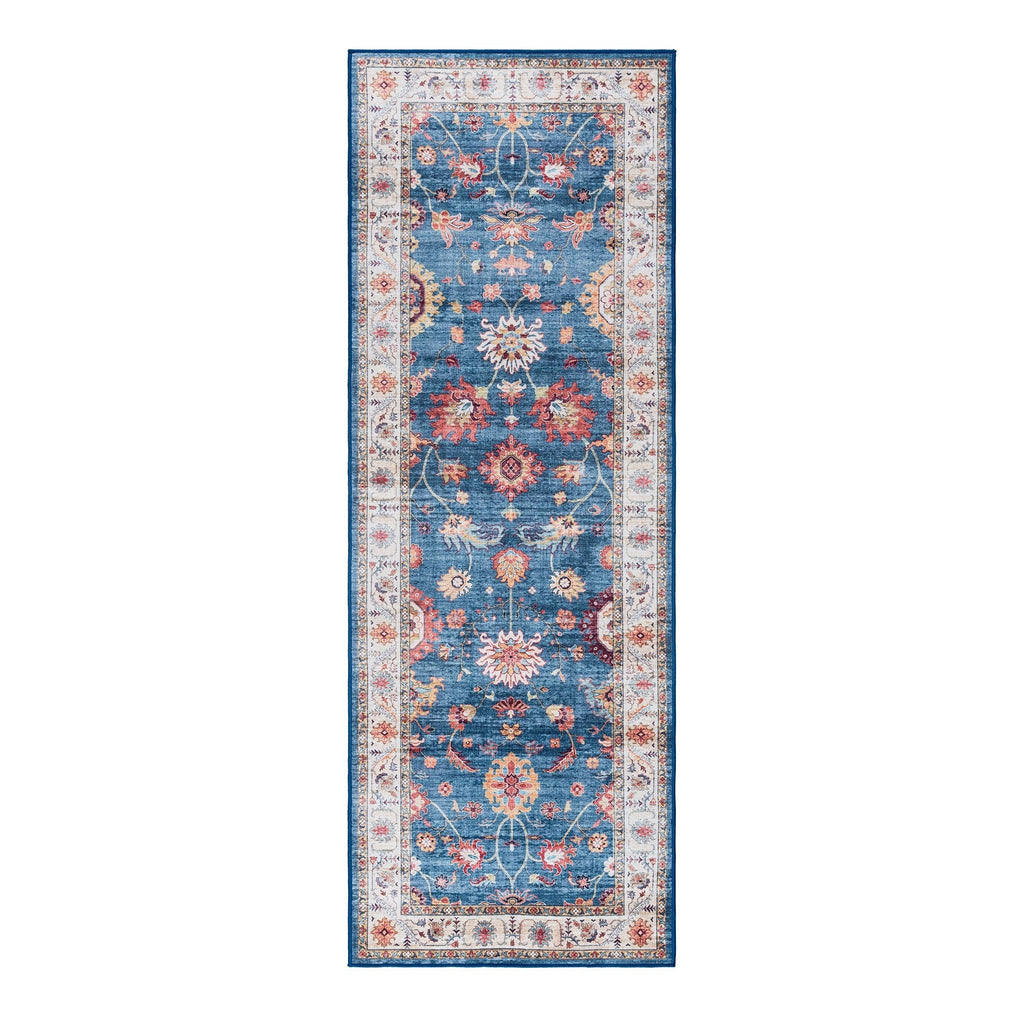 Gertmenian Crystal Print Washable Digital Printed Flat Pile Polyester Slip Resistant Area Rug Collection