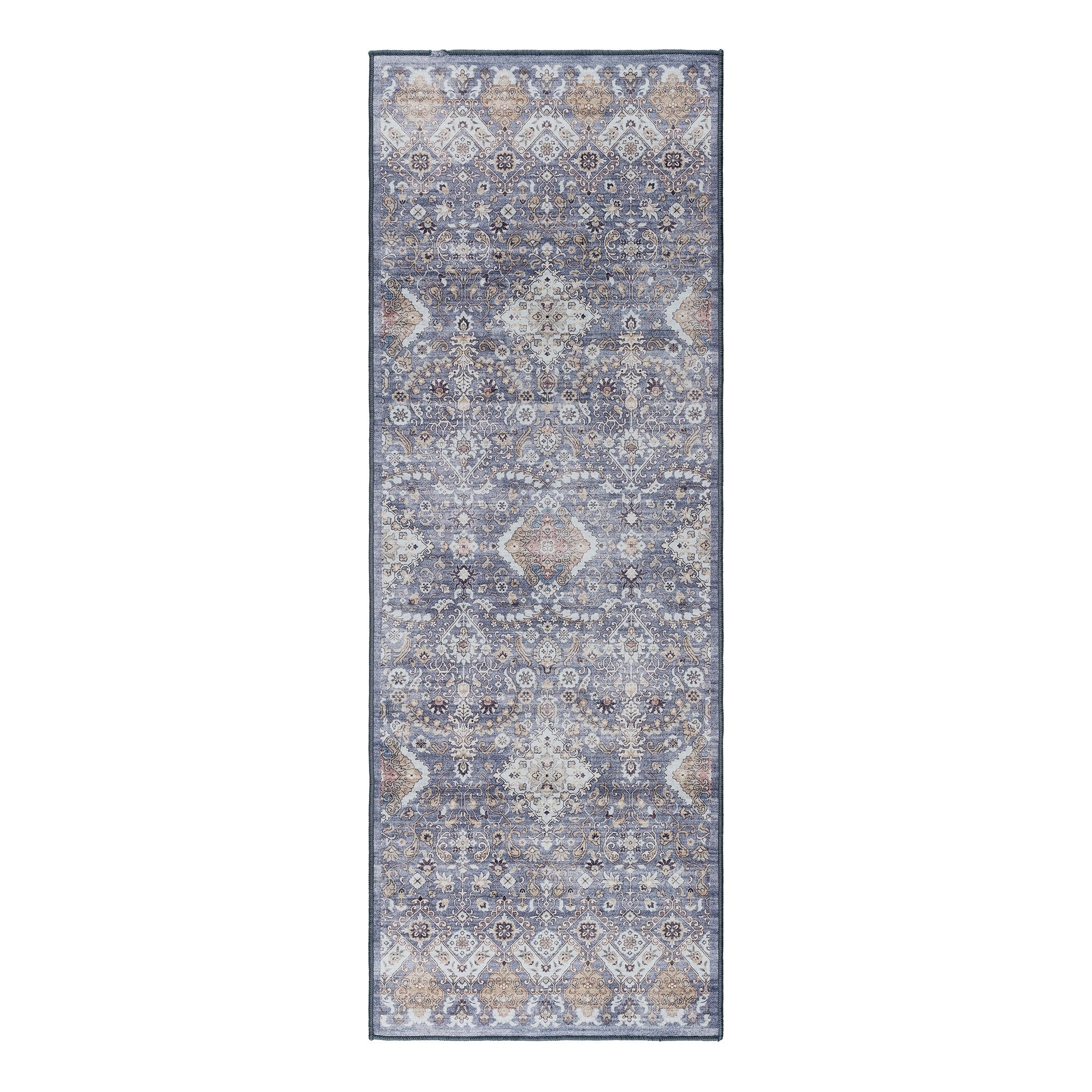 Gertmenian Crystal Print Washable Digital Printed Flat Pile Polyester Slip Resistant Area Rug Collection