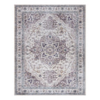 Gertmenian Crystal Print Washable Digital Printed Flat Pile Polyester Slip Resistant Area Rug Collection