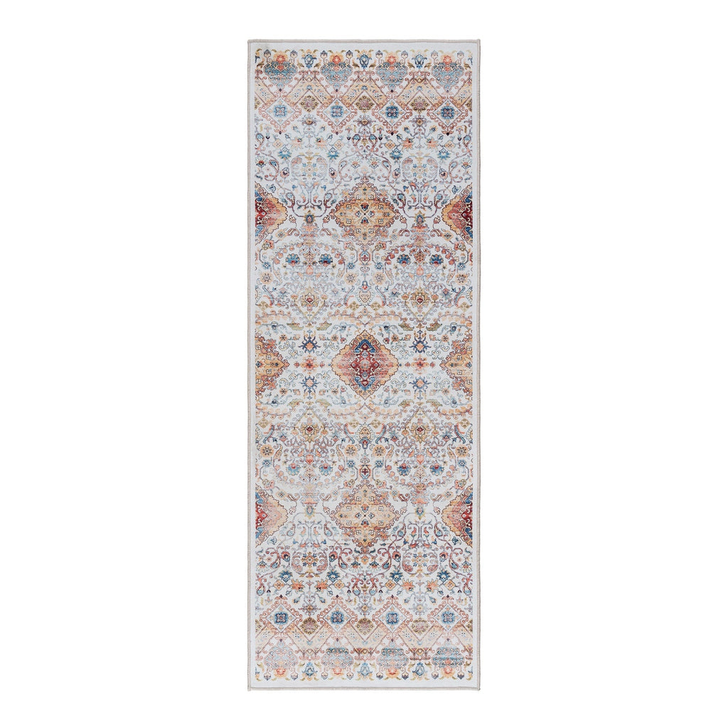 Gertmenian Crystal Print Washable Digital Printed Flat Pile Polyester Slip Resistant Area Rug Collection