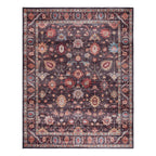 Gertmenian Crystal Print Washable Digital Printed Flat Pile Polyester Slip Resistant Area Rug Collection