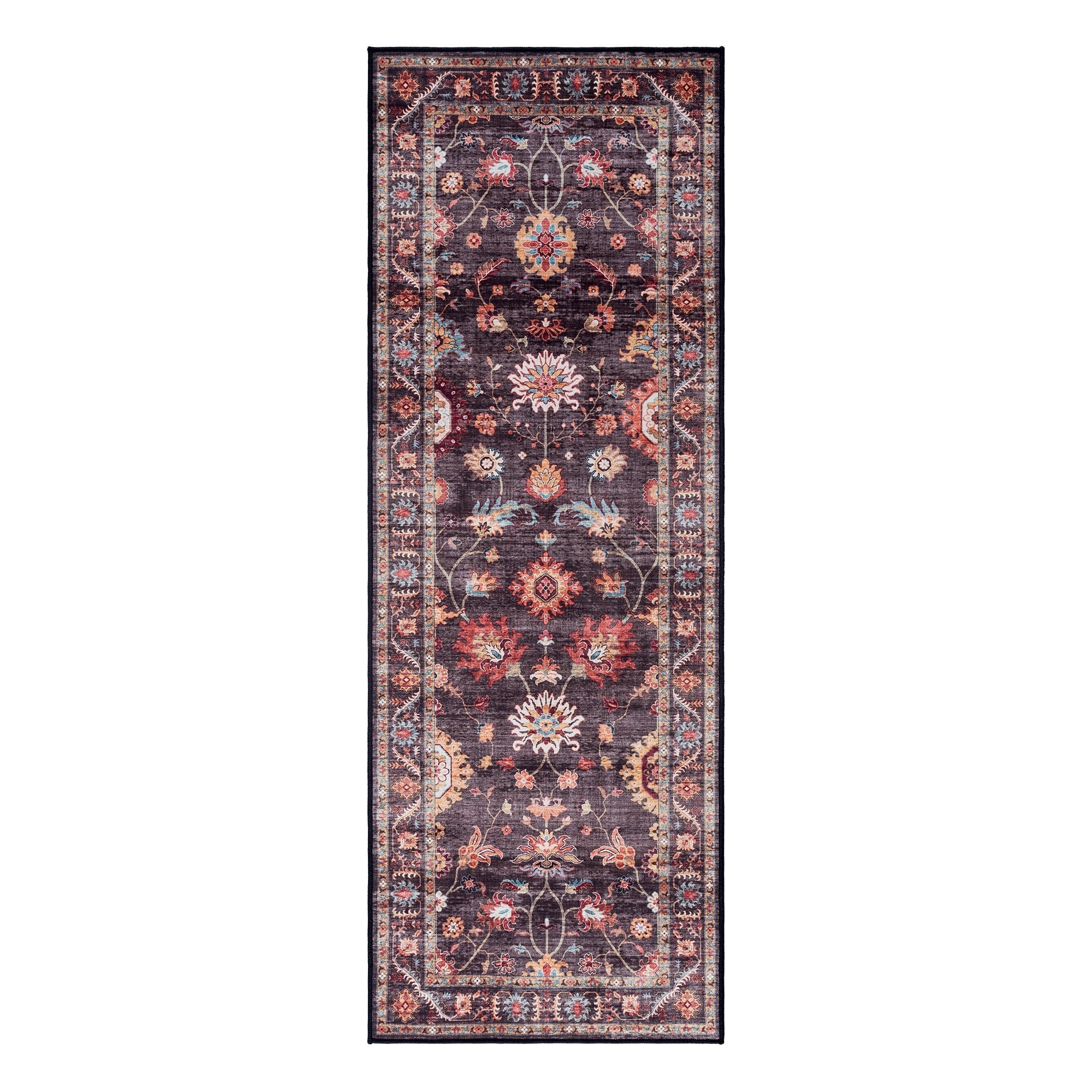 Gertmenian Crystal Print Washable Digital Printed Flat Pile Polyester Slip Resistant Area Rug Collection