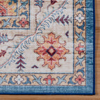 Gertmenian Crystal Print Washable Digital Printed Flat Pile Polyester Slip Resistant Area Rug Collection