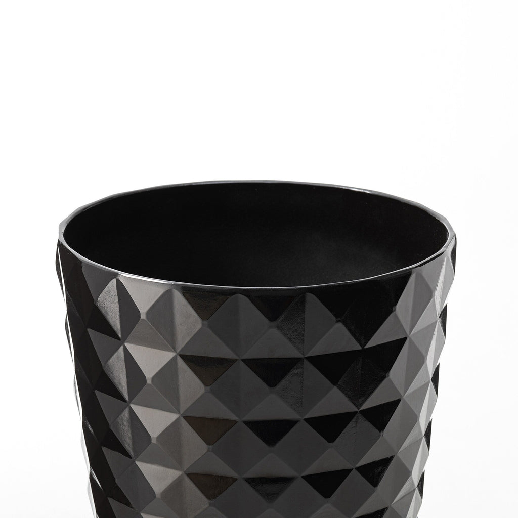 Glitzhome 19.75 H Eco-Friendly Oversized Faux Ceramic Diamond Textured Tall Planter Porch Flowerpot (Set of 2)