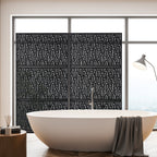 Glitzhome 6ft Galvanized Floral Patterned 3-Panel Privacy Screen Room Divider Fences