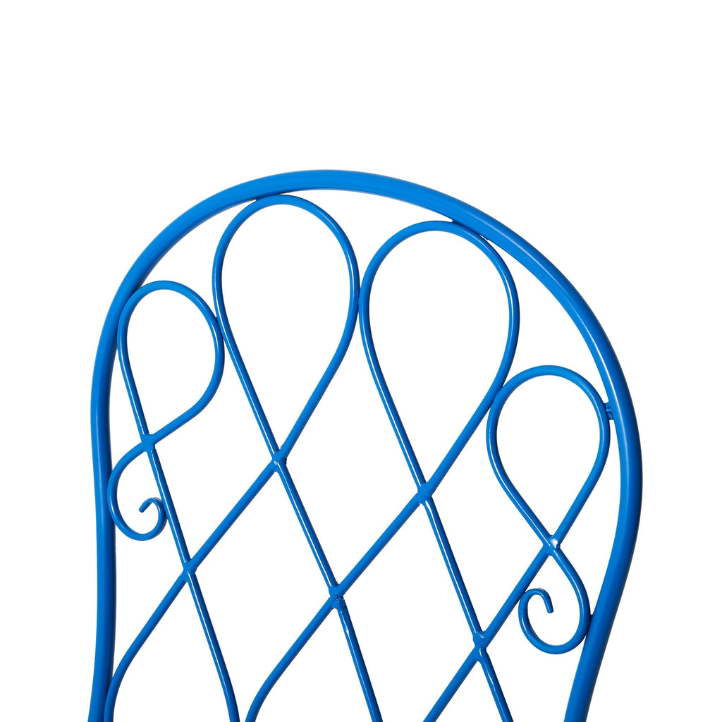 Glitzhome Outdoor Metal Folding Bistro Set 3PCS Patio Table Chairs